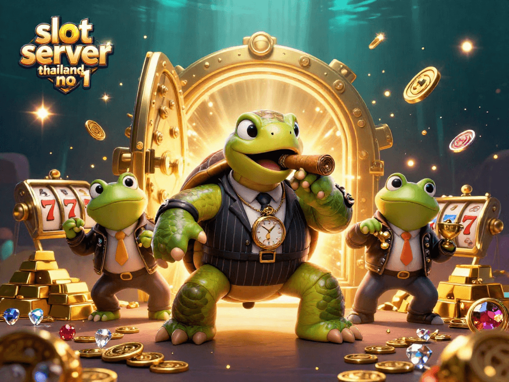 Experience thrilling wins with slot server thailand no 1 in this captivating casino scene featuring vibrant characters.