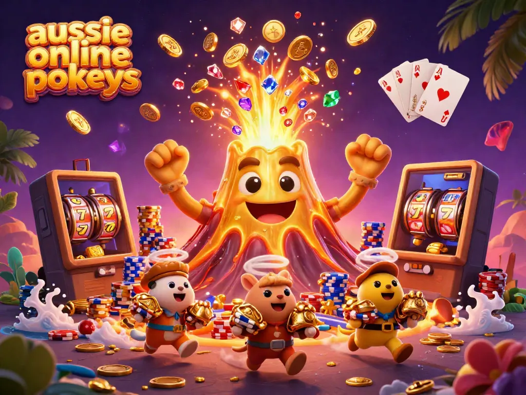 Experience the excitement of aussie online pokies amidst golden treasures and winning reels.