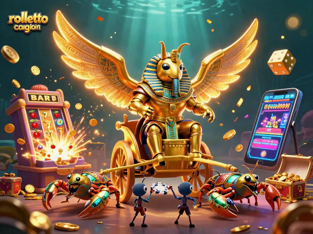 Experience the excitement of rolletto casino login with vibrant 3D casino elements and characters.