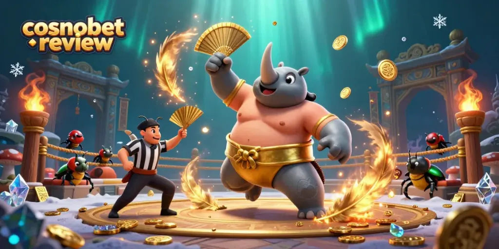 Engage with thrilling gameplay in this cosmobet review illustration featuring a dynamic casino scene.