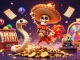 Experience the excitement of sunwin with a dynamic 3D scene featuring colorful casino elements.